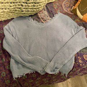 Light Blue Slouchy Sweater